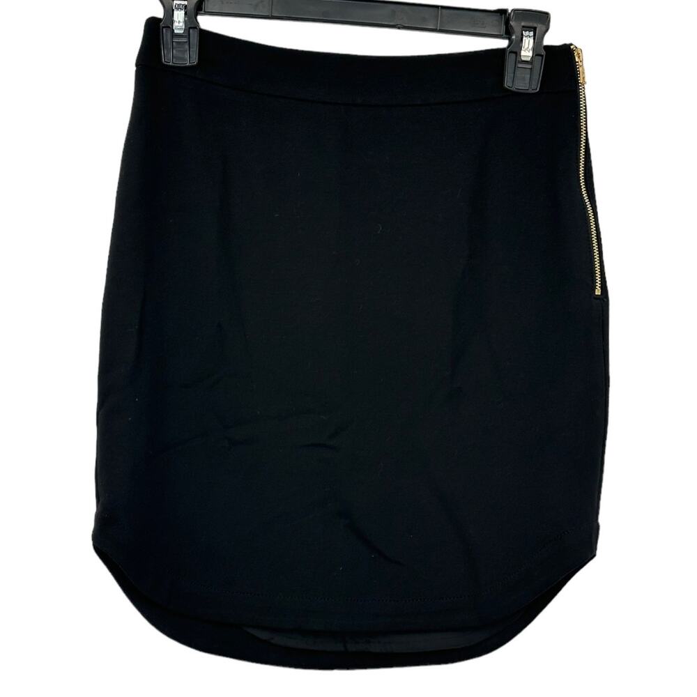Trina Turk Skirt Womens 2 Hi Lo Mini Black Stretch Party Cocktail Club Date Nite